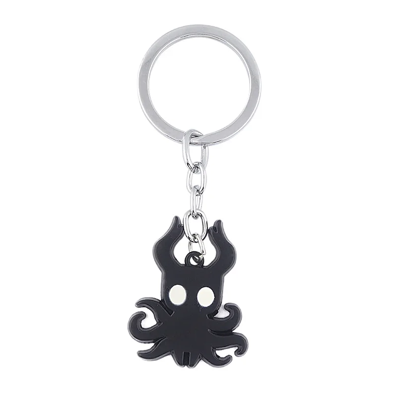Hollow Knight Metal Characters Keychain the Knight Octopus Grub Hornet Pendant Key Chain for Women Men Key Holder Jewelry